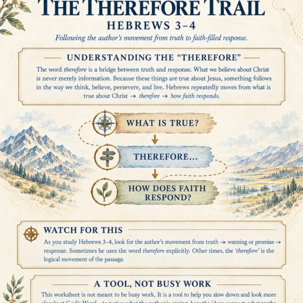 Heeding Hebrews - The Therefore Trail