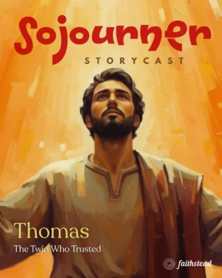 In this episode of the Sojourner Storycast, we step into the story of Thomas—one of Jesus’ twelve disciples who is remembered not just for doubting, but for asking honest questions and showing remarkable courage: “Let us also go, that we may die with Him.” Thomas’ story helps us explore what it means to follow Jesus even when it’s scary, confusing, or risky.

Through Thomas’ courage, doubts, and ultimate confession—“My Lord and my God!”—we discover that faith isn’t about having all the answers or being perfect, but about trusting Jesus, walking with Him, and learning to know Him every day. Thomas teaches us that it’s okay to ask questions, that doubts can lead to deeper understanding, and that following Jesus is about relationship and trust, not checklists or rules.

Thomas’ story reminds us that God meets us where we are, loves us even when we doubt, and calls us to live boldly for Him. His life invites us to follow Jesus freely, courageously, and with open hearts.

Scripture: John 11:1–16, John 14:1–7, John 20:24–29

This episode is part of the Sojourner Storycast—a storytelling series for kids, teens, and families that weaves history and Scripture together to show how God worked through ordinary people to accomplish extraordinary things. Perfect for Christian homeschool families, family devotion time, and Bible learning at home.

You can also download a free PDF companion guide with a mini devotional, reflection prompts, and extra resources—ideal for personal study or family discipleship.

#sojournerstorycast #churchhistory #churchhistoryforkids #biblestories #christianpodcast