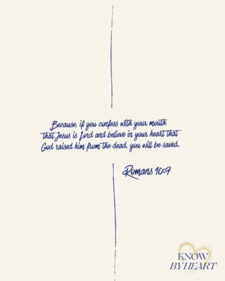 Hit play, repeat after me, and let’s memorize Romans 10:9 together—a life-changing verse that tells us how to be saved: by confessing with our mouths that Jesus is Lord and believing in our hearts that God raised Him from the dead. It’s a reminder that salvation isn’t about perfection, it’s about trusting and surrendering to the risen Christ.

Episode 🔗 in bio.

💛 Don’t forget to like, subscribe, and share, so you never miss a verse.