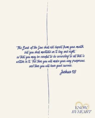 As you memorize the verse, let its truth sink in: God’s Word isn’t meant to sit quietly on a page. It’s meant to fill our thoughts, guide our actions, and shape the way we live each day. When we meditate on it and follow it, God leads us in wisdom and helps us walk in His ways.

Episode 🔗 in bio.

💛 Don’t forget to like, subscribe, and share, so you never miss a verse.