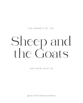 It’s easy to think faith is mostly about big spiritual moments, but in this parable Jesus points to ordinary acts of mercy. A meal shared, a visit made, a stranger welcomed, a hurting person noticed—these are the moments where the heart of the kingdom shows up. The sheep were not trying to impress God; compassion had simply become part of who they were.

What makes this passage so convicting is that Jesus takes our treatment of others personally. The people we overlook, avoid, or rush past still matter deeply to Him. This challenges us to slow down and ask: does my faith only live in my words, or does it show up in the way I love people every day?

The good news is that small acts of faithfulness are never unseen by God. Every act of mercy reflects the heart of the King.

Following the @simply_bible book club.

#SheepAndGoats #Matthew25 #FaithInAction #KingdomLiving #LoveTheLeast