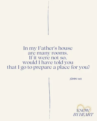 Press play, repeat after me, and let’s memorize John 14:2 together—“In My Father’s house are many rooms. If it were not so, would I have told you that I go to prepare a place for you?”

These words were spoken by Jesus in the same upper room where the disciples were feeling fear, confusion, and grief. He had just told them that He was going away, and their world felt like it was unraveling. Yet in the middle of that uncertainty, Jesus does not only comfort their present fear—He anchors them with a promise about their future.

Let this verse remind you that Jesus is not absent in your waiting, and He is not idle in your uncertainty. While you walk through seasons that feel unstable, He is actively preparing a place for you. Your life is not moving toward emptiness or loss, but toward a promised home secured by Christ Himself. You can trust Him not only with today, but with eternity.

💛 Don’t forget to like, subscribe, and share, so you never miss a verse.