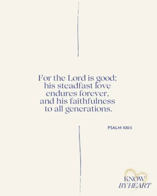 Press play, repeat after me, and let’s memorize Psalm 100:5 together.

This verse reminds us why we can come before God with thanksgiving and praise. Our worship is not built on changing circumstances or temporary feelings—it is built on the unchanging character of God. He is good, He is loving, and He is faithful.

God’s goodness is like a fountain that never runs dry. His steadfast love is a river that continues to flow, and His faithfulness stretches deeper and farther than we can imagine. When we face uncertainty, disappointment, or seasons where we cannot see what God is doing, this verse calls us to remember who He has always been.

Listen to the podcast. 🔗 in bio.

💛 Don’t forget to like, subscribe, and share, so you never miss a verse.

#Psalm100 #ScriptureMemory #HideGodsWord #KnowByHeart #GodIsFaithful