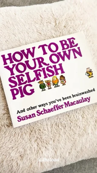 📚 “How to Be Your Own Selfish Pig” 😂

I’ve been reading this book with my kids, and honestly, it has been such a fun way to introduce them to some BIG questions.

Susan Schaeffer Macaulay shares true stories from people who came to L’Abri, the Christian community founded by her parents, Francis and Edith Schaeffer. Through their questions, doubts, and conversations, she helps kids think about the ideas our culture is constantly handing them—and, more importantly, ask whether those ideas are actually true.

I love books that don’t just tell our kids what to think, but teach them how to recognize, question, and evaluate the ideas shaping them.

And this one does it in a way that’s engaging, funny, and accessible for kids.

Have you read How to Be Your Own Selfish Pig? If so, I’d love to hear your thoughts! And if you’ve read it with your kids, what conversations did it spark in your home?

#ChristianHomeschool #ChristianParenting  #ChristianBooks #FrancisSchaeffer #biblicalworldview