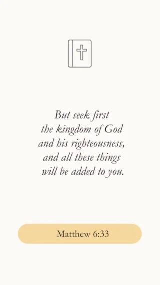 To seek God’s kingdom is to seek His rule and His purposes. It’s to say, “God, I want You to be King here. I want Your will—not mine—to have the final word.” 

That applies to everything:
•	How do I spend my money?
•	How do I treat my spouse?
•	How do I raise my children?
•	What kind of person am I becoming?
•	How do I respond when I’m wronged?
•	What do I do with my time?
•	What am I willing to sacrifice?

You’re essentially saying, “God, Your kingdom comes first. I want my life to be a place where Your reign is welcomed and obeyed.”

Then Jesus adds “and his righteousness.”

This is to seek the kind of life that corresponds with God’s character and will.

In other words:
Seeking His kingdom is to desire God’s rule. Seeking His righteousness is to desire to live rightly under that rule.

Listen to the podcast. 🔗 in bio.

#Matthew633 #BibleMemory #ScriptureMemory #SeekFirst #ChristianEncouragement