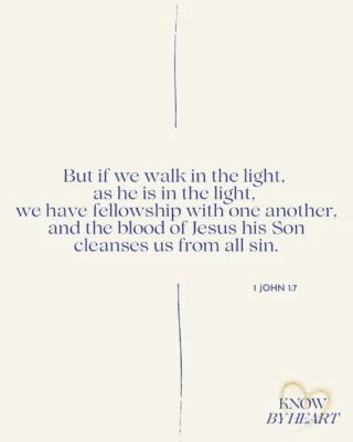 Press play, repeat after me, and let’s memorize 1 John 1:7 together.

This verse reminds us that the Christian life isn’t about pretending we don’t sin. Walking in the light means bringing our sin into the light—honestly confessing it rather than hiding it.

And what a beautiful promise: “the blood of Jesus his Son cleanses us from all sin.”

The gospel doesn’t minimize the seriousness of our sin. It gives us hope because Christ’s sacrifice is greater than our sin. We don’t have to hide from God when we fail. We can come into the light, confess our sin, and trust that Jesus is faithful to cleanse us.

His blood is sufficient—not for some of our sin, but for all of it.

Listen to the podcast. 🔗 in bio.

💛 Don’t forget to like, subscribe, and share, so you never miss a verse.

#KnowByHeart #ScriptureMemory #1John17 #WalkInTheLight #GospelCentered