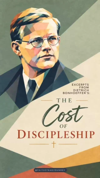Sharing a few excerpts from The Cost of Discipleship by Dietrich Bonhoeffer. 📖

Isn’t it beautiful that the Beatitudes are not a checklist of spiritual virtues we must cultivate to earn God’s favor, but a description of a people shaped by His grace and marked by the cross?

The cross reveals the cost of discipleship, but we do not bear that cost in our own strength. We follow the One who first bore the suffering of the world on the cross. And it is His grace that sustains us as we follow Him.

Have you read The Cost of Discipleship? I’d love to hear your thoughts!

#DietrichBonhoeffer #TheCostOfDiscipleship #TheBeatitudes #SermonOnTheMount #ChristianLiving